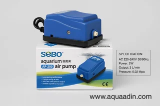 پمپ هوا آکواریوم SOBO مدل AP-200 | کم‌مصرف و بی‌صدا