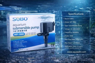 پمپ آب آکواریوم SOBO مدل WP-1880 | پمپ غرقابی 3 کاره 1200 لیتر